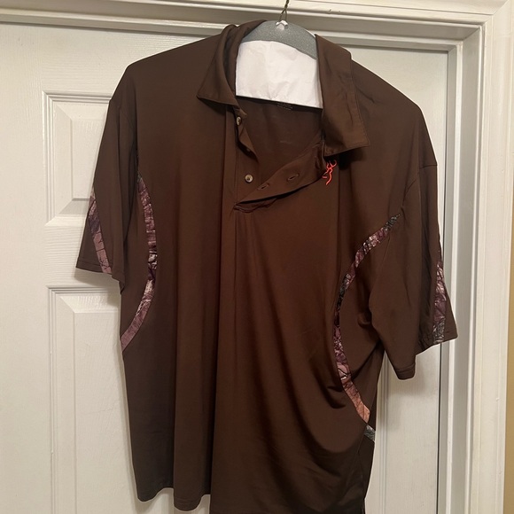 Browning Chocolate Brown polo shirt with collar. - Picture 1 of 5